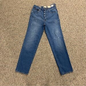 Universal Thread High Rise 90 Straight Jeans in Medium Wash - Size 8 Regular